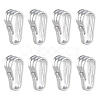 8Pcs Rhodium Plated 925 Sterling Silver Snap on Pendant Bails STER-DC0001-45-1