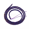 Electroplate Glass Beads Strands GLAA-F079-A-FP05-2