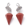 Natural Red Jasper Pendants G-O194-14-2