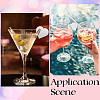 Acrylic Mirror Wine Glass Charms AJEW-SC0002-53B-02-5