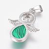 Synthetic Malachite Pendants G-G651-A03-3