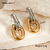 304 Stainless Steel Stud Dangle Earrings for Women WG4D4B8-05-1