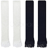 2 Pairs 2 Colors Acrylic Fibers Long Mesh Lace Gloves AJEW-CN0006-66-1