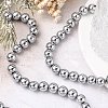 Non-Magnetic Synthetic Hematite Beads Strands X-G-S096-10mm-3-6