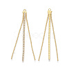 Brass Big Chain Tassel Pendants KK-S355-003-NF-1