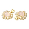 Natural Rose Quartz Pendants G-E599-05G-A08-3