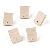 Ash Wood Stud Earring Findings EJEW-N017-011I-1