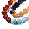 Chakra Theme Natural Tiger Eye & Rose Quartz & Amethyst & Topaz Jade & Red Agate & Amazonite & Sodalite Beads Strands G-S376-002C-3