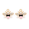 Alloy Rhinestone and Enamel Pendants PALLOY-T092-41G-02-1
