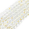 Electroplate Glass Beads Strands EGLA-Q062-8mm-A08-1