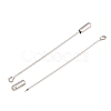 201 Stainless Steel Eyepin Pin Clutch Brooch Findings STAS-D266-01P-02-2