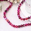 Natural Striped Agate/Banded Agate Bead Strands G-K166-13-8mm-03-5