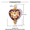 304 Stainless Steel with Glass Pendants GL-OY001-03G-03-2