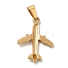 PVD Vacuum Plating 201 Stainless Steel Pendants STAS-P314-19G-2
