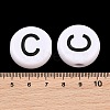 Opaque White Acrylic European Beads AC-CBA3BDD-01C-3