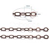 Brass Flat Oval Cable Chains CHC025Y-R-6