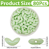 80Pcs UV Plated Transparent Acrylic Beads SACR-PA0001-17-2