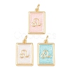 Brass Enamel Pendants KK-CBA62C2-01L-1