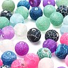 60Pcs 6 Colors Natural Weathered Agate Beads Strands G-FS0001-96-5