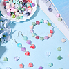 200Pcs 2 Styles Opaque Acrylic Beads OACR-SP0002-11-4