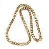 304 Stainless Steel Cuban Link Chain Necklaces and Bracelets Jewelry Sets SJEW-O065-B-05G-3