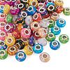 72Pcs 12 Colors Transparent Resin Rondelle European Beads RESI-TA0004-81-3
