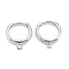 Rack Plating Brass Huggie Hoop Earrings Finding X-KK-D063-05P-1