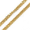 Trendy Men's 201 Stainless Steel Curb Chain Necklaces X-NJEW-L043A-42G-2