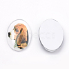 Puppy Photo Flatback Glass Cabochons X-GGLA-S034-25x18-034-2