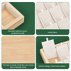 18-Grid Bamboo Pendant Necklaces Displays Plate NDIS-WH0006-07-4