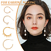 16Pcs 4 Style Brass Ring Stud Earring Findings KK-BC0013-48-6