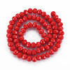Opaque Solid Color Glass Beads Strands EGLA-A034-P6mm-D22-2