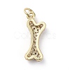 Brass Micro Pave Cubic Zirconia Pendants ZIRC-G157-24G-02-2
