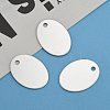 Tarnish Resistant 201 Stainless Steel Oval Stamping Blank Tag Pendants X-STAS-S031-04-6