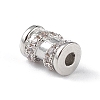 Rack Plating Brass Micro Pave Clear Cubic Zirconia Beads KK-C019-29P-2