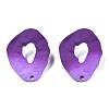 Spray Painted Iron Stud Earring Findings IFIN-N008-022B-2