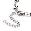 Enamel Rhombus with Evil Eye Link Chains Bracelet BJEW-P271-03P-04-3