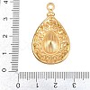 304 Stainless Steel Enamel & Clear Cubic Zirconia Pendants STAS-G392-02G-01-3
