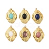 Natural Mixed Gemstone Pendants STAS-F312-06G-1