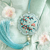 DIY Embroidery Flower Shape Sachet Pendant Decoration Kits DIY-WH0033-57B-4