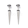 304 Stainless Steel Ear Taper Stretcher with Rubber EJEW-F312-10P-1