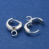 201 Stainless Steel Huggie Hoop Earring Findings STAS-P283-01U-S-2