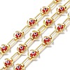 Handmade Glass Evil Eye Link Chains CHC-K014-06G-1