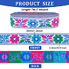 Ethnic Style Embroidery Polyester Ribbons OCOR-WH0077-29B-2