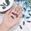 20Pcs Rainbow color Alloy Cord Locks FIND-GF0002-76-3