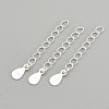 925 Sterling Silver Twisted Extender Chains LS-STER-S002-33-1
