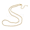 Brass Rope Chain Necklaces X-NJEW-K123-12G-2
