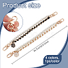 4Pcs 4 Colors Plastic Pearl Beaded & PU Leather Chain Mobile Straps FIND-AN0001-13-2