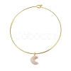 Brass with ABS Imitation Pearl Charm Necklace BJEW-Q350-05A-G-1