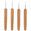 4Pcs 2 Styles Bamboo Handle Iron Crochet Hook Needles TOOL-DJ0001-48-1